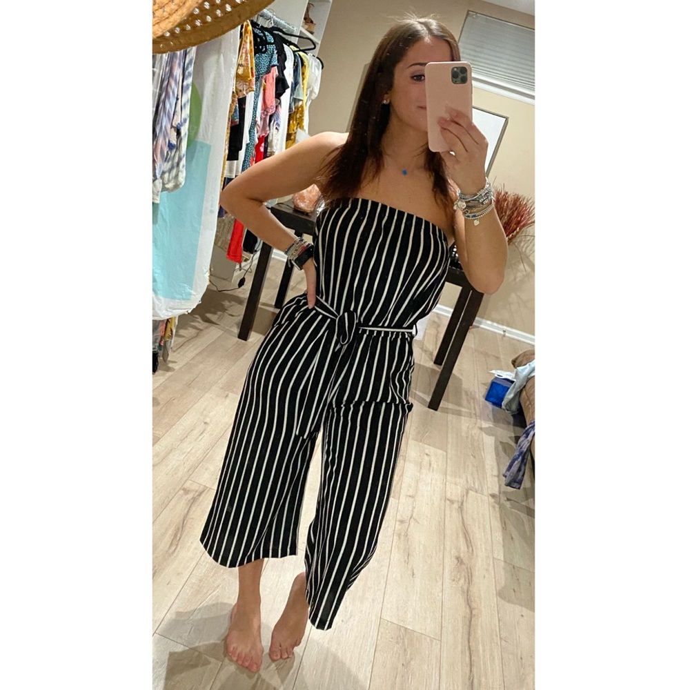 Striped Fashion Nova Jumpsuit - Picture 2 of 5